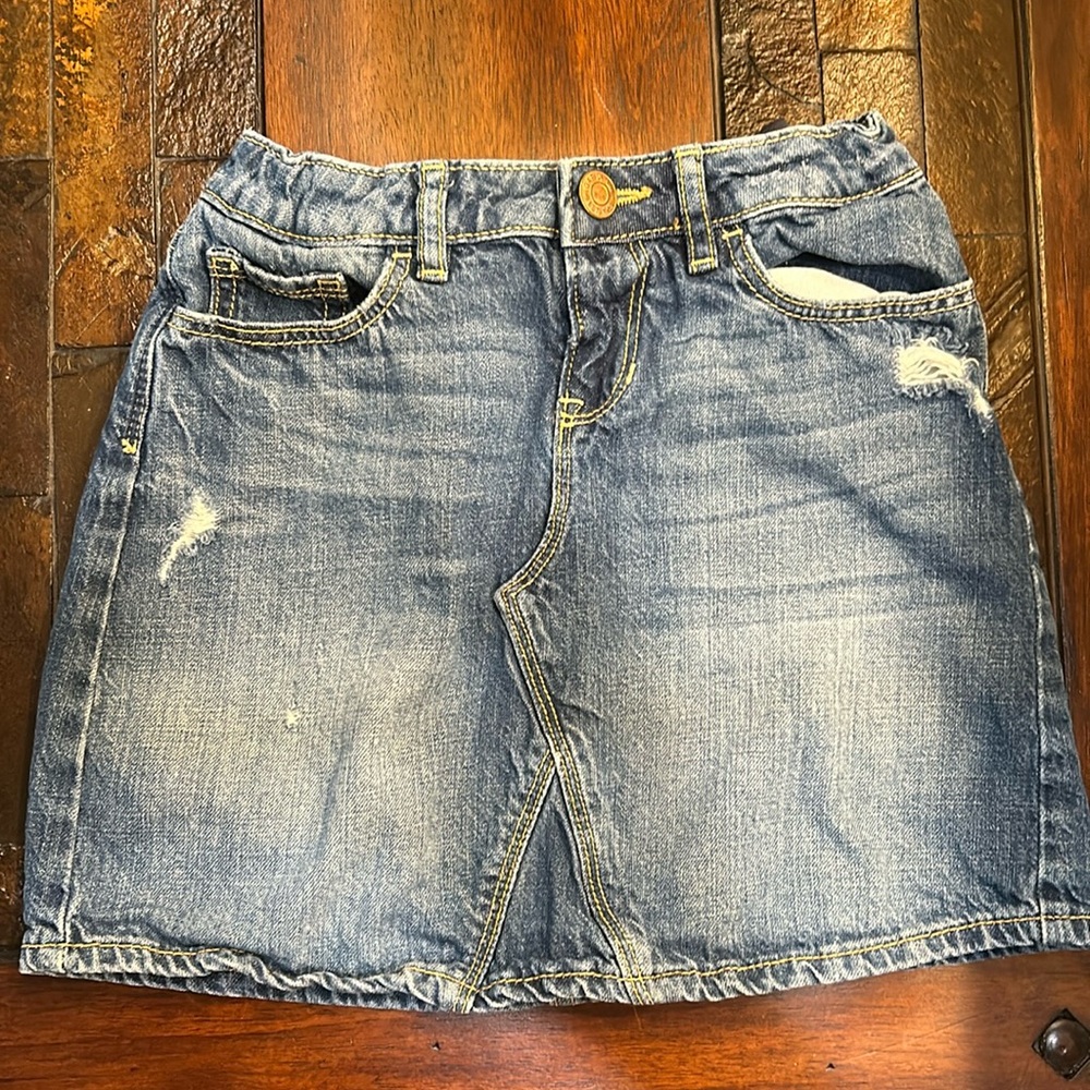 Girl’s GAP Distressed Denim Mini Skirt